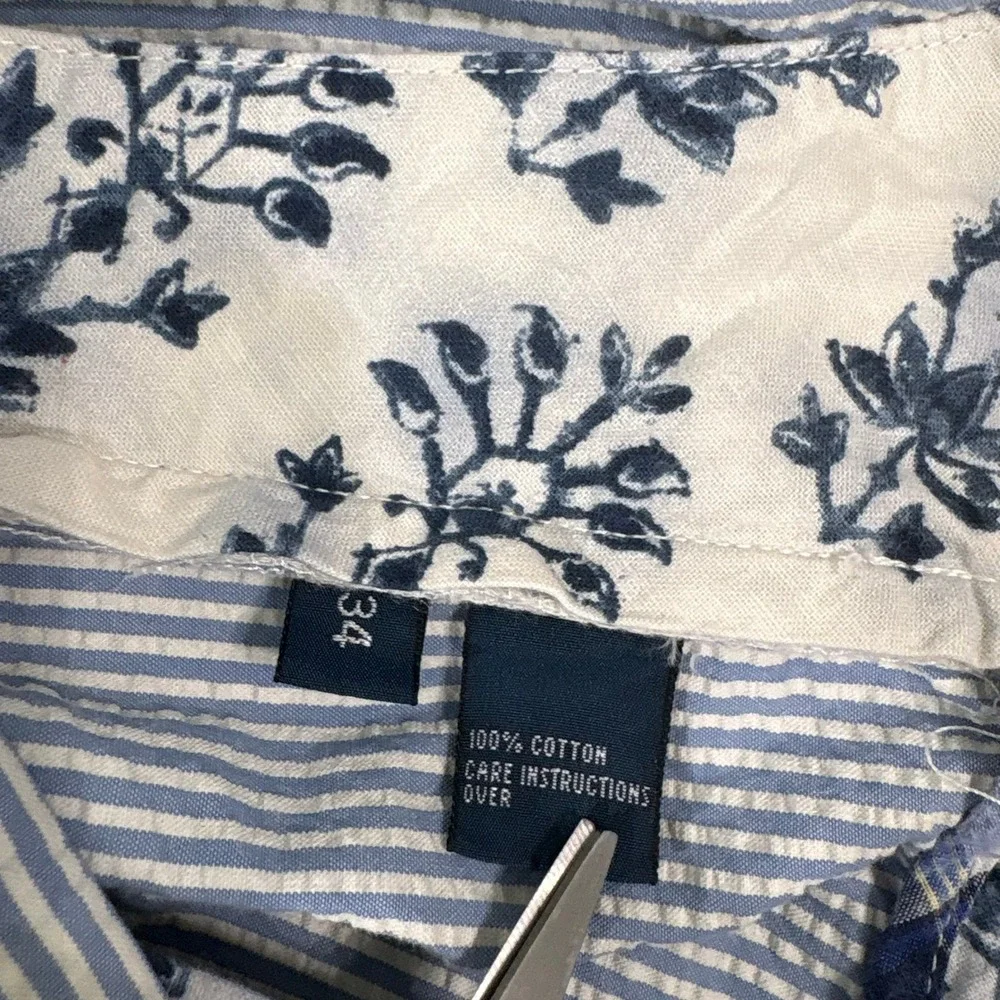 Vintage‎ Polo Ralph Lauren Shorts Mens 34 Blue Seersucker Striped Cinch Preppy